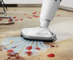 limpiar alfombra con vaporeta de mano