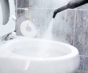 limpiar baño con vapor